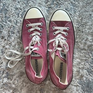 Lightly worn converse all star, muted red size 7 mens/ womens 9